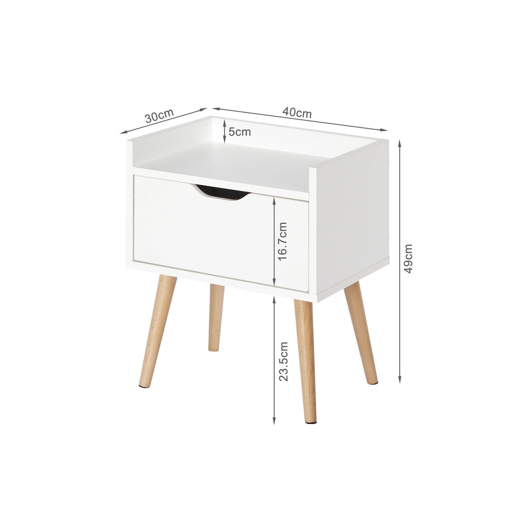 TOMI Bedside Table - White