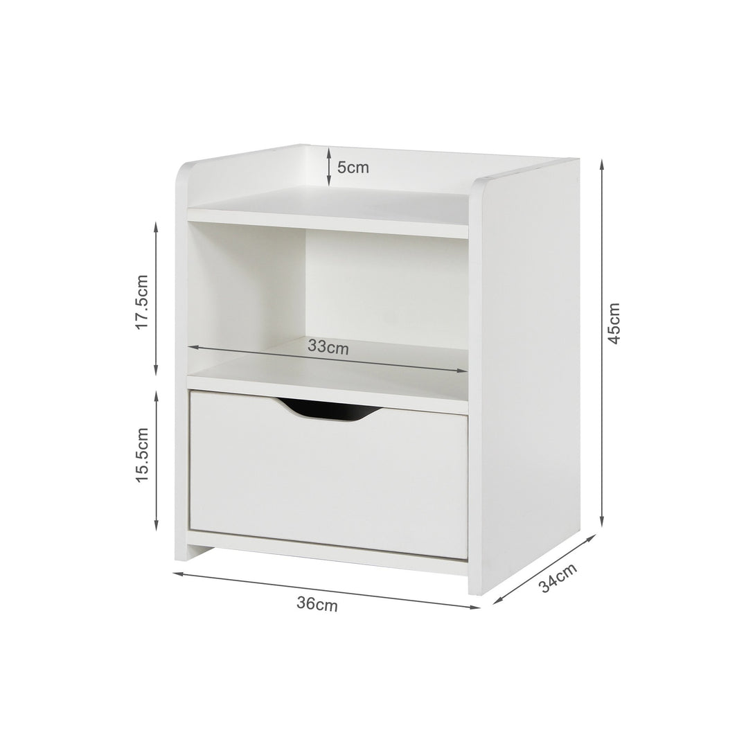 KNOX Bedside Table - White