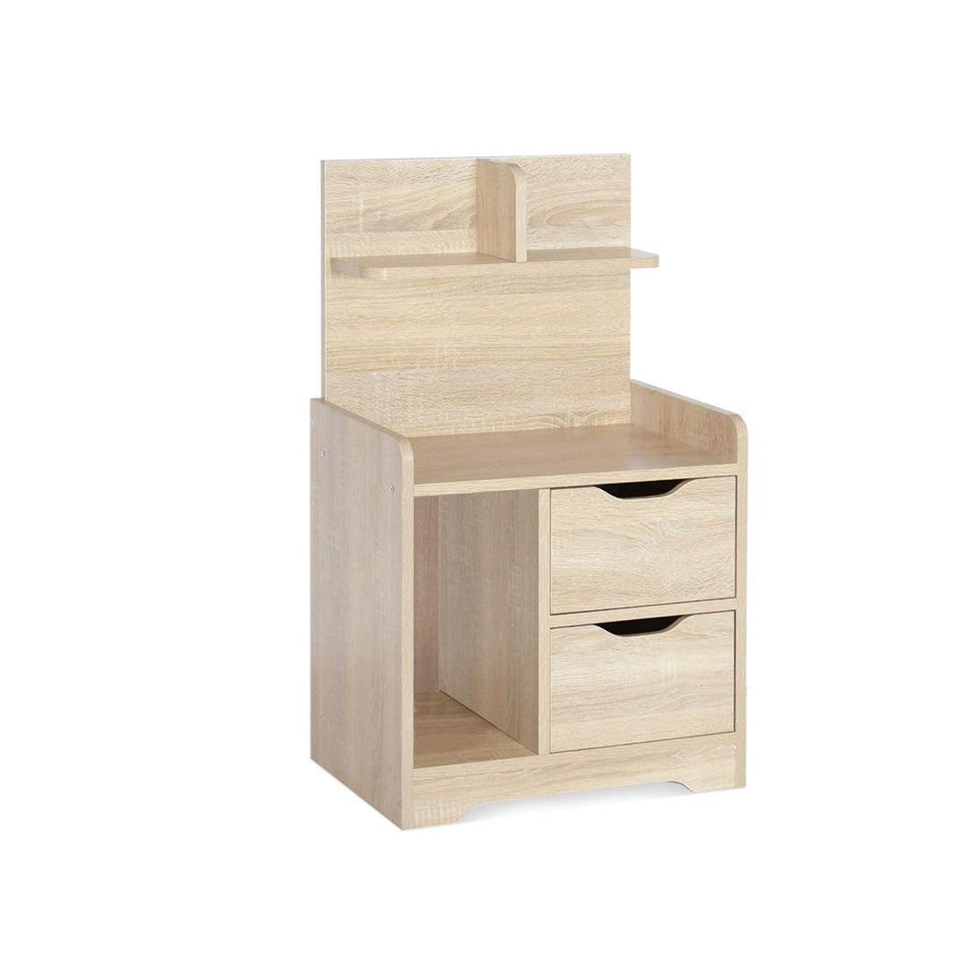 FINN Bedside Table with Shelves - Oak