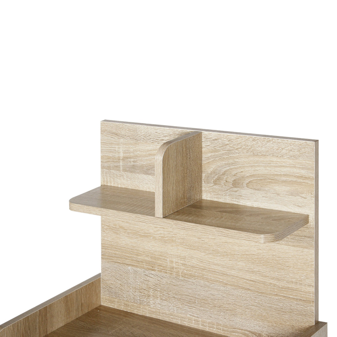 FINN Bedside Table with Shelves - Oak