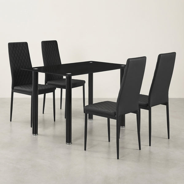 Benjamin 5 Piece 1.2m Dining Set - Black