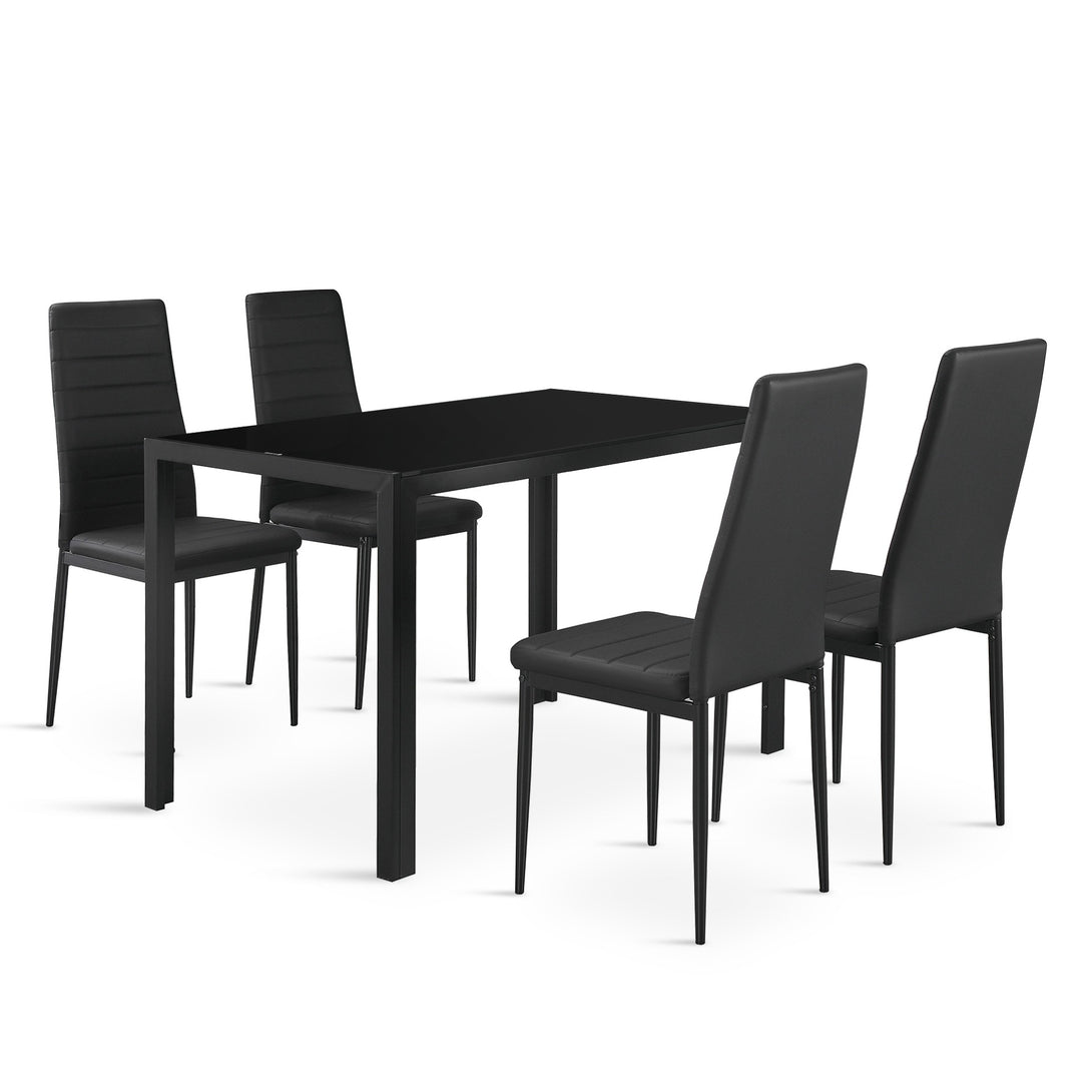 Samuel 5 Piece 1.2m Dining Set - Black