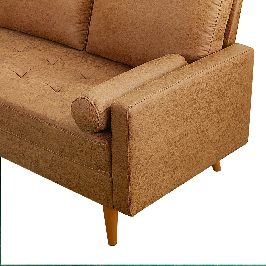 Brynlee 3 Seater Sofa with Left Facing Chaise - Brown