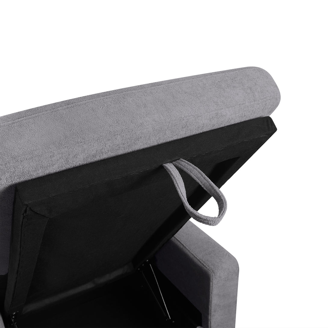 Amy 3 Seater Sofa Bed with Storage - Light Grey
