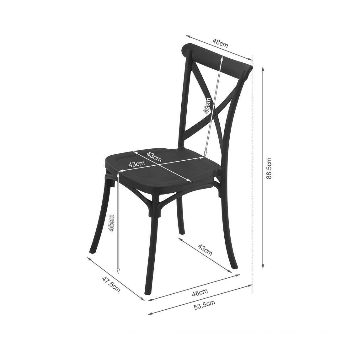 Isaac Dining Chair - Set of 4 - Black