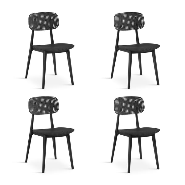 Elias Dining Chair - Set of 4 - Black