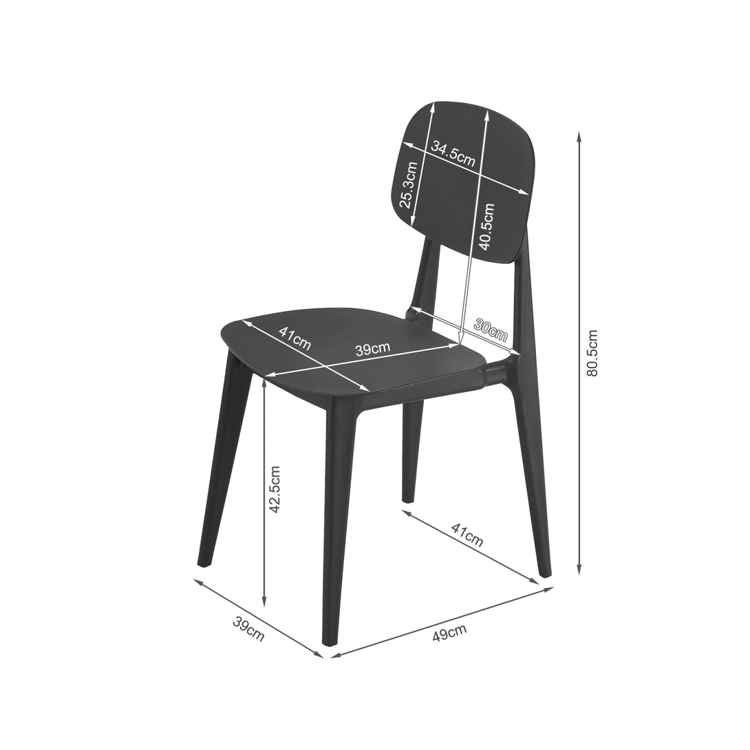 Anthony Dining Chair - Set of 4 - Black