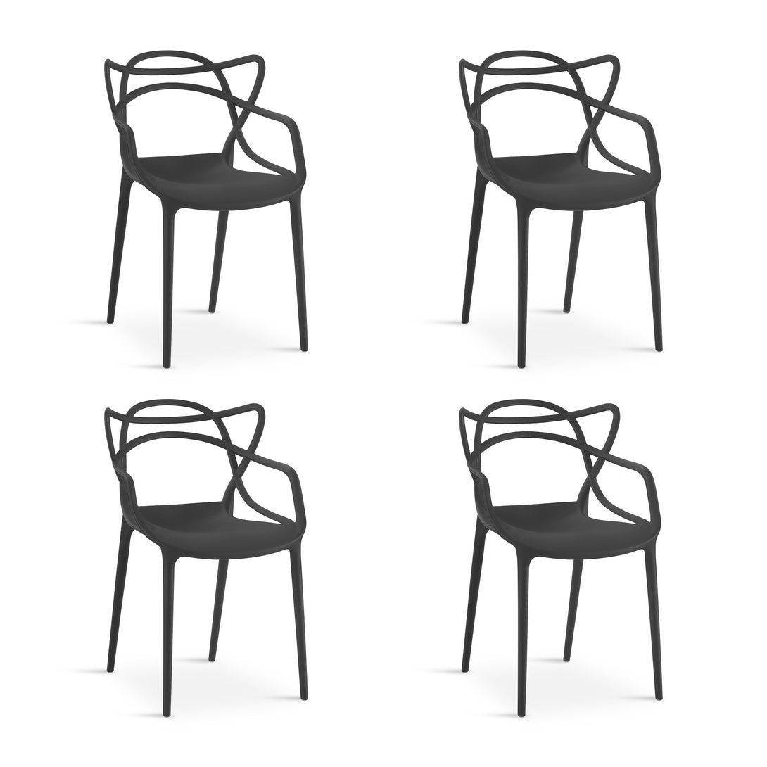 Santiago Dining Chair - Set of 4 - Black