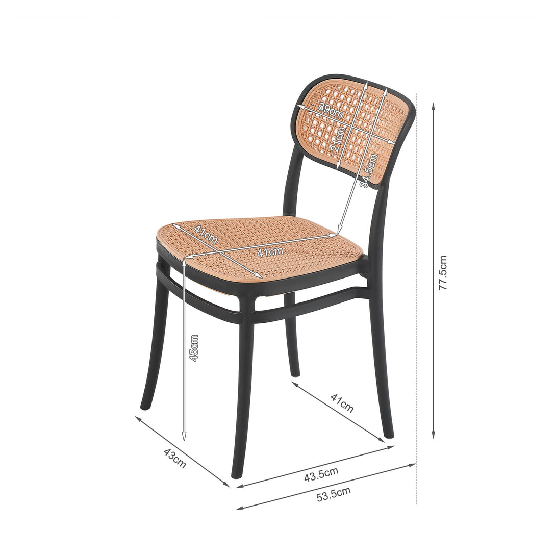Caleb Dining Chair - Set of 4 - Black
