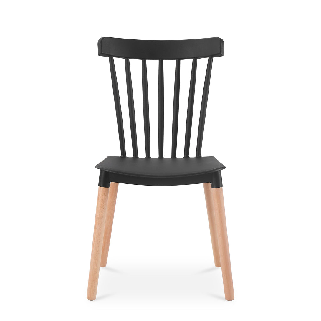 Cooper Dining Chair - Set of 4 - Black + Oak