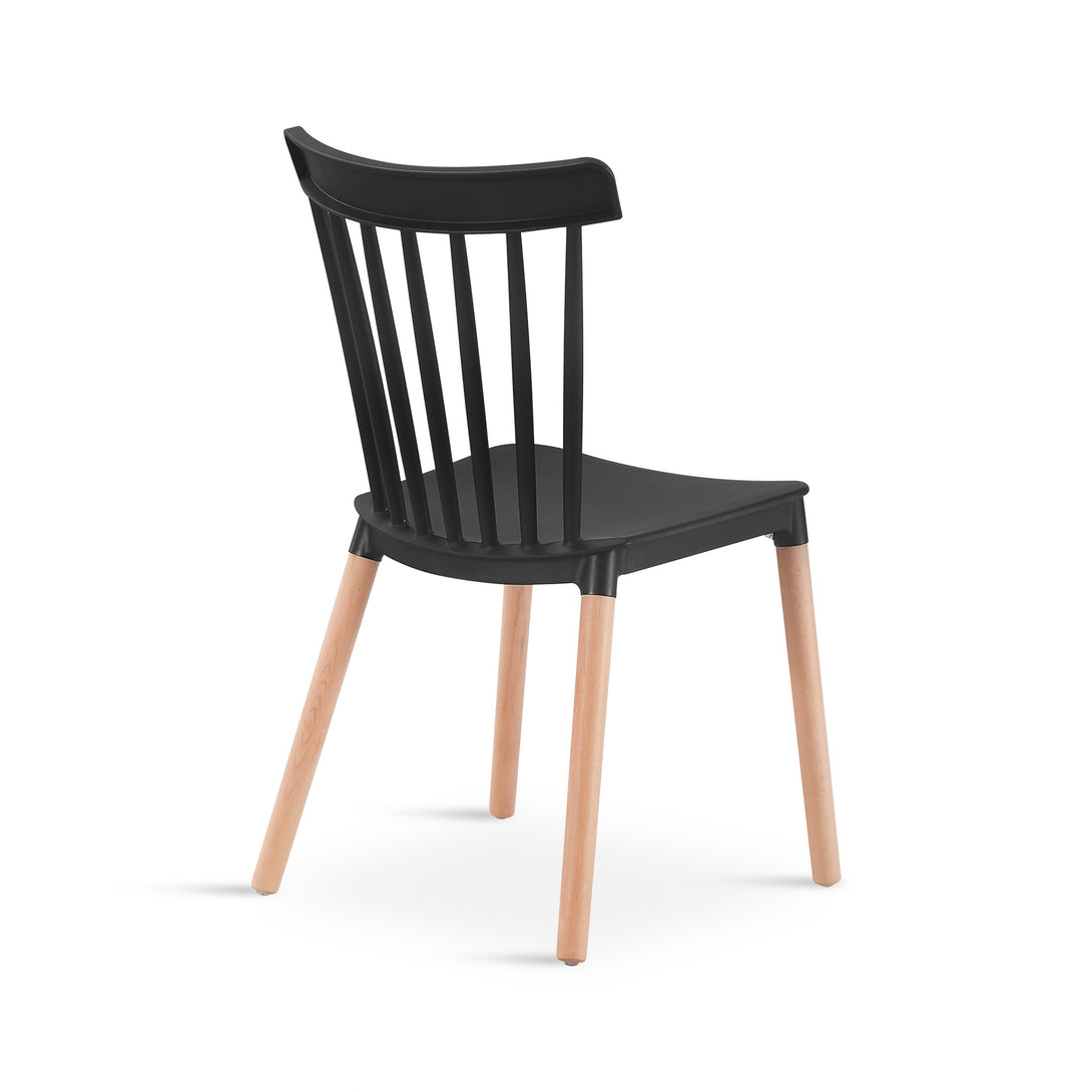 Cooper Dining Chair - Set of 4 - Black + Oak