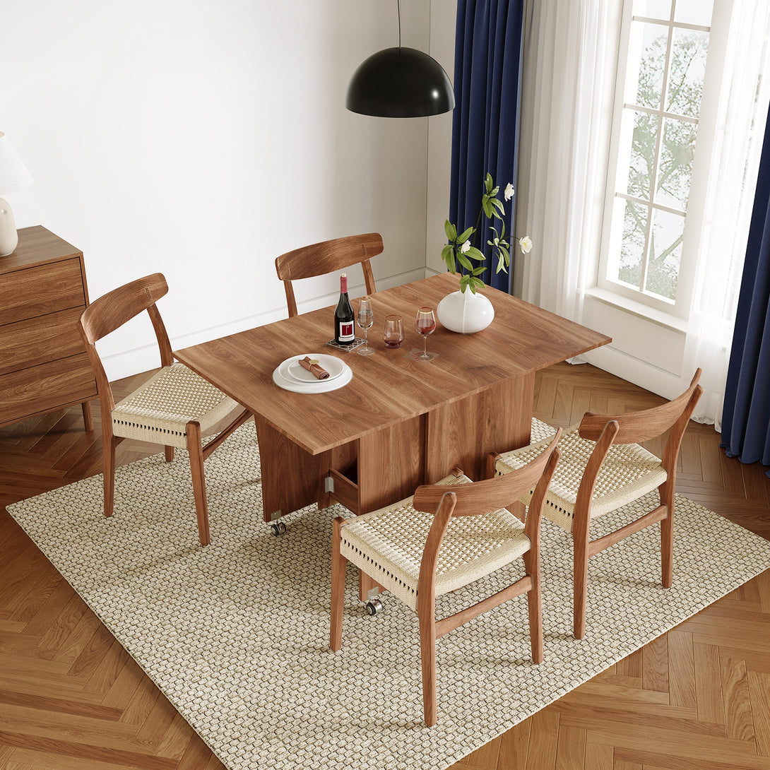 Maverick Foldable Dining Table - Walnut