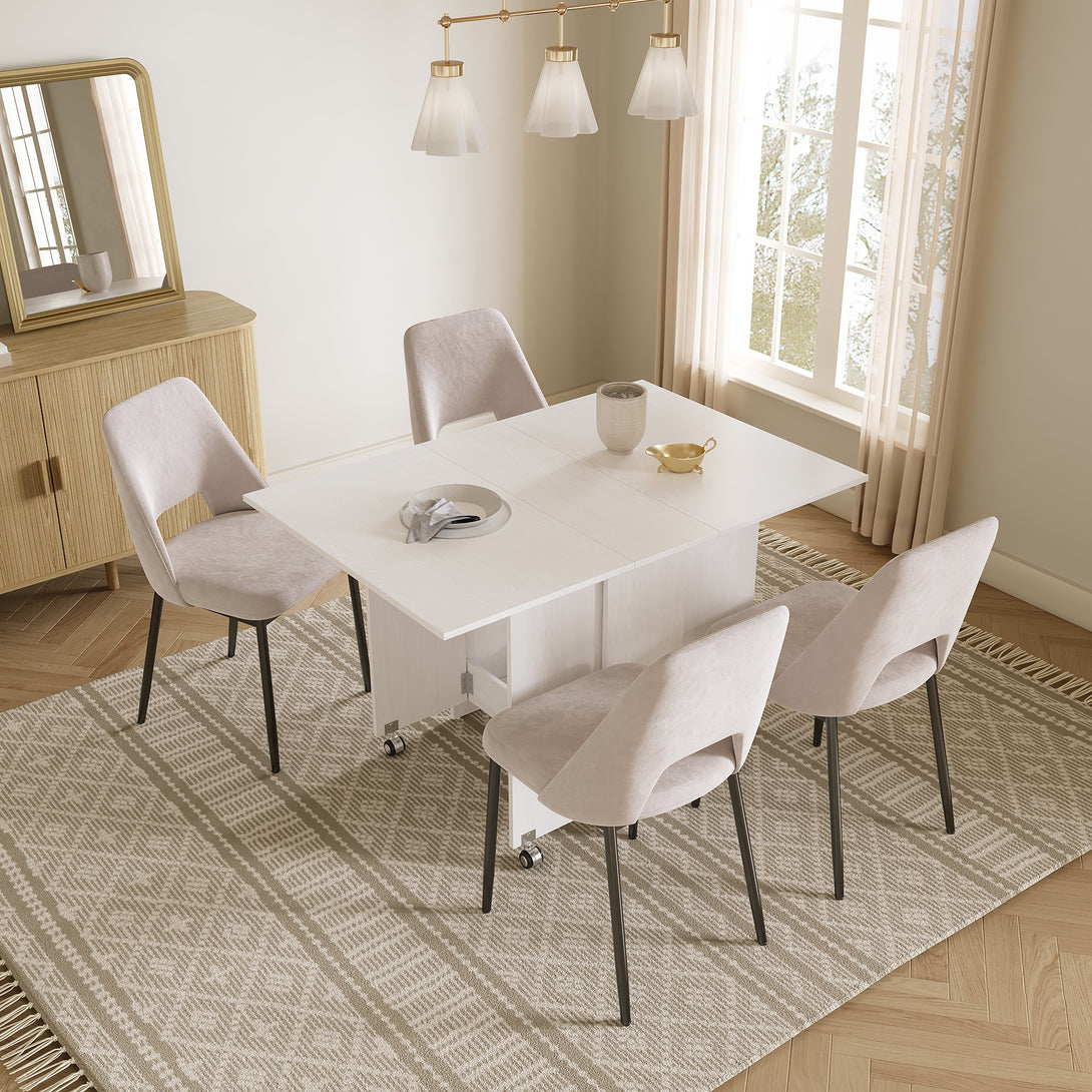 Maverick Foldable Dining Table - White