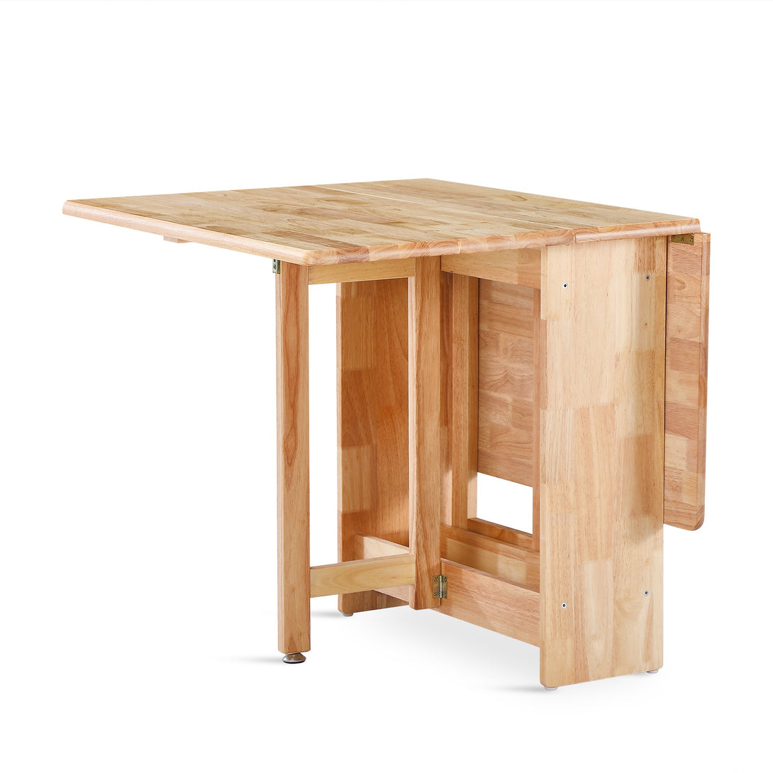 Landon Rubberwood Foldable Dining Table - Oak