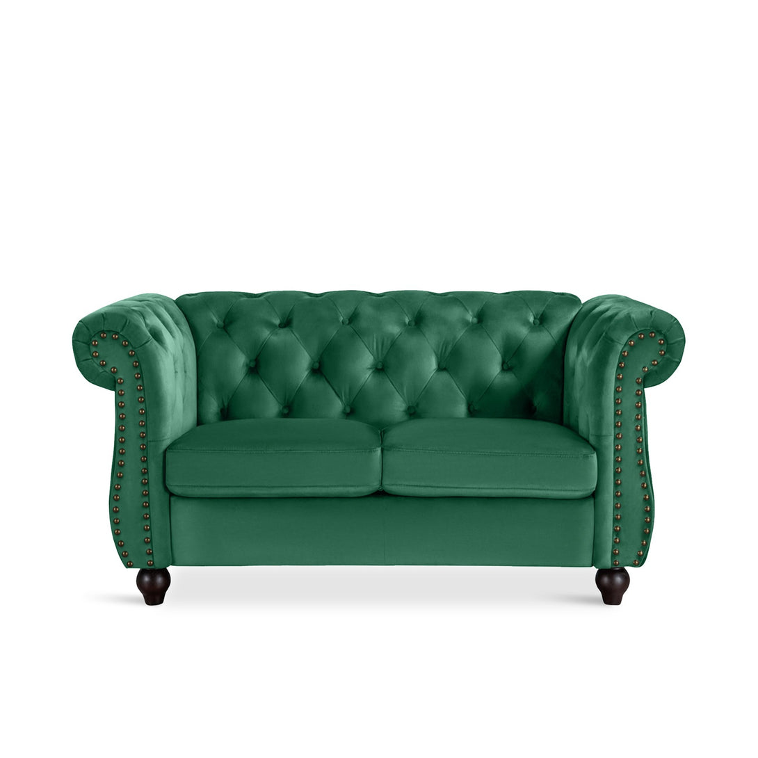 Emily Velvet 2 Seater Sofa - Green