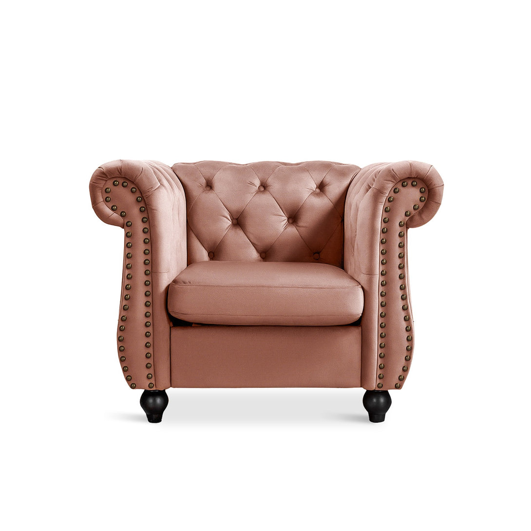 Emily Velvet  Occasional Chair - Rose