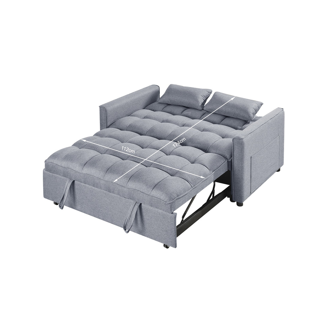 Vida 2 Seater Sofa Bed - Grey