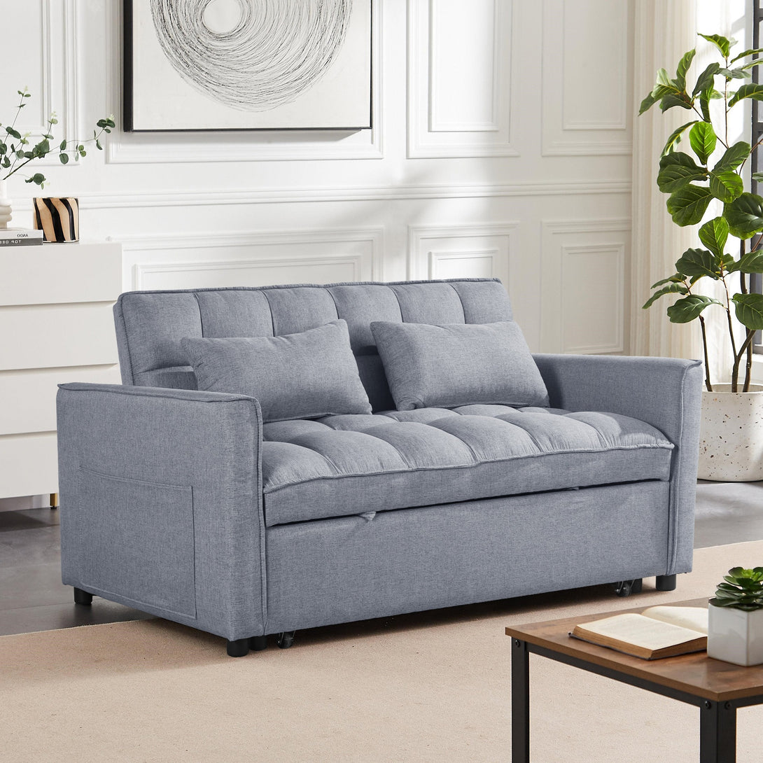 Vida 2 Seater Sofa Bed - Grey