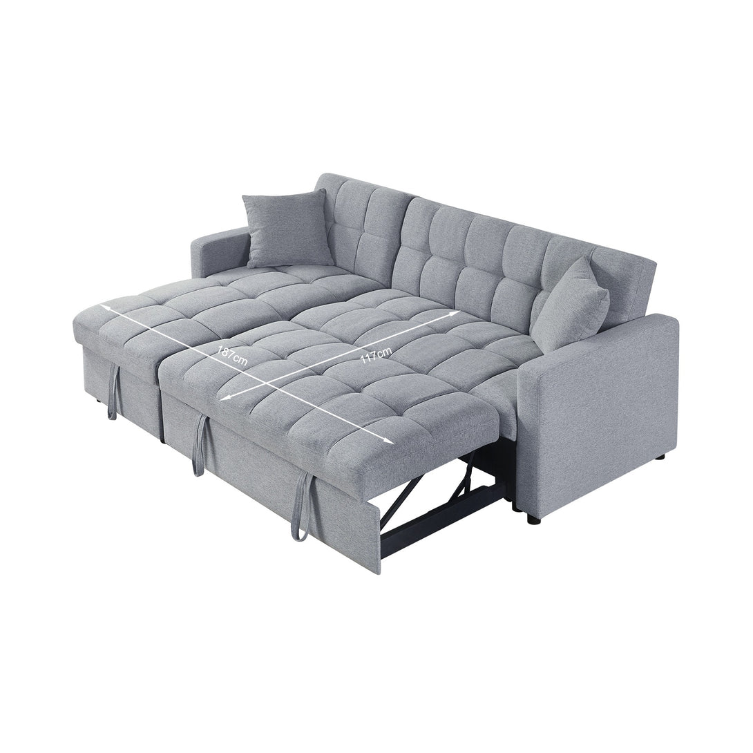 Oakleigh 3 Seater Sofa Bed with Storage - Grey