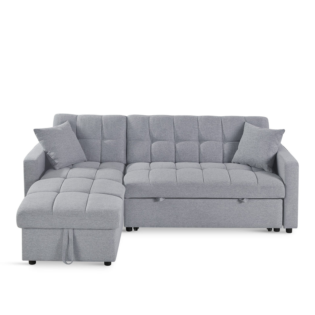 Oakleigh 3 Seater Sofa Bed with Storage - Grey