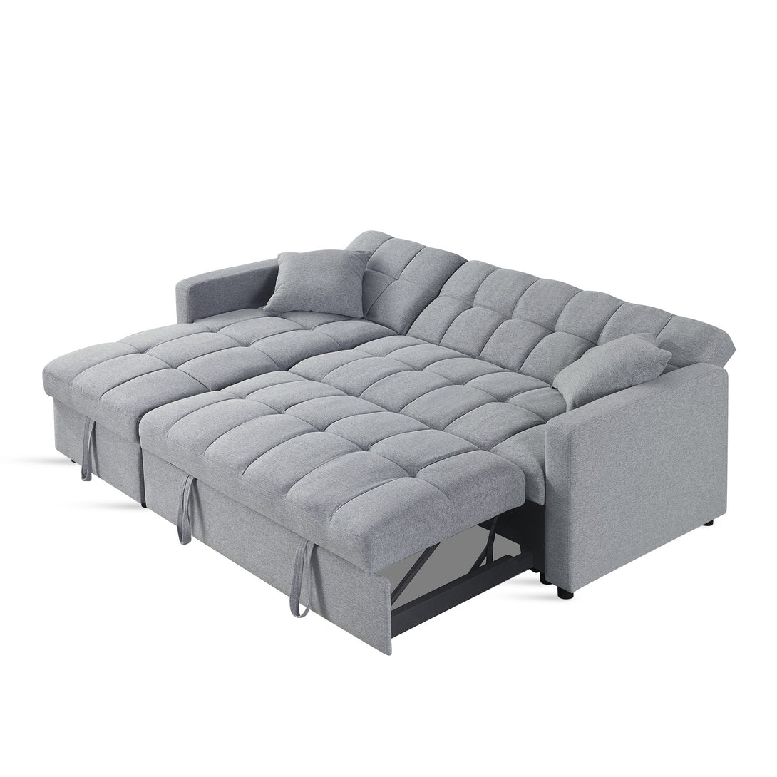 Oakleigh 3 Seater Sofa Bed with Storage - Grey