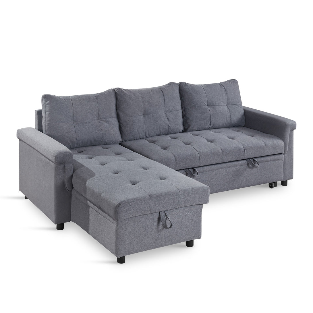Murphy 3 Seater Sofa Bed with Storage - Dark Grey