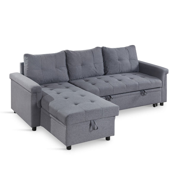 Murphy 3 Seater Sofa Bed with Storage - Dark Grey