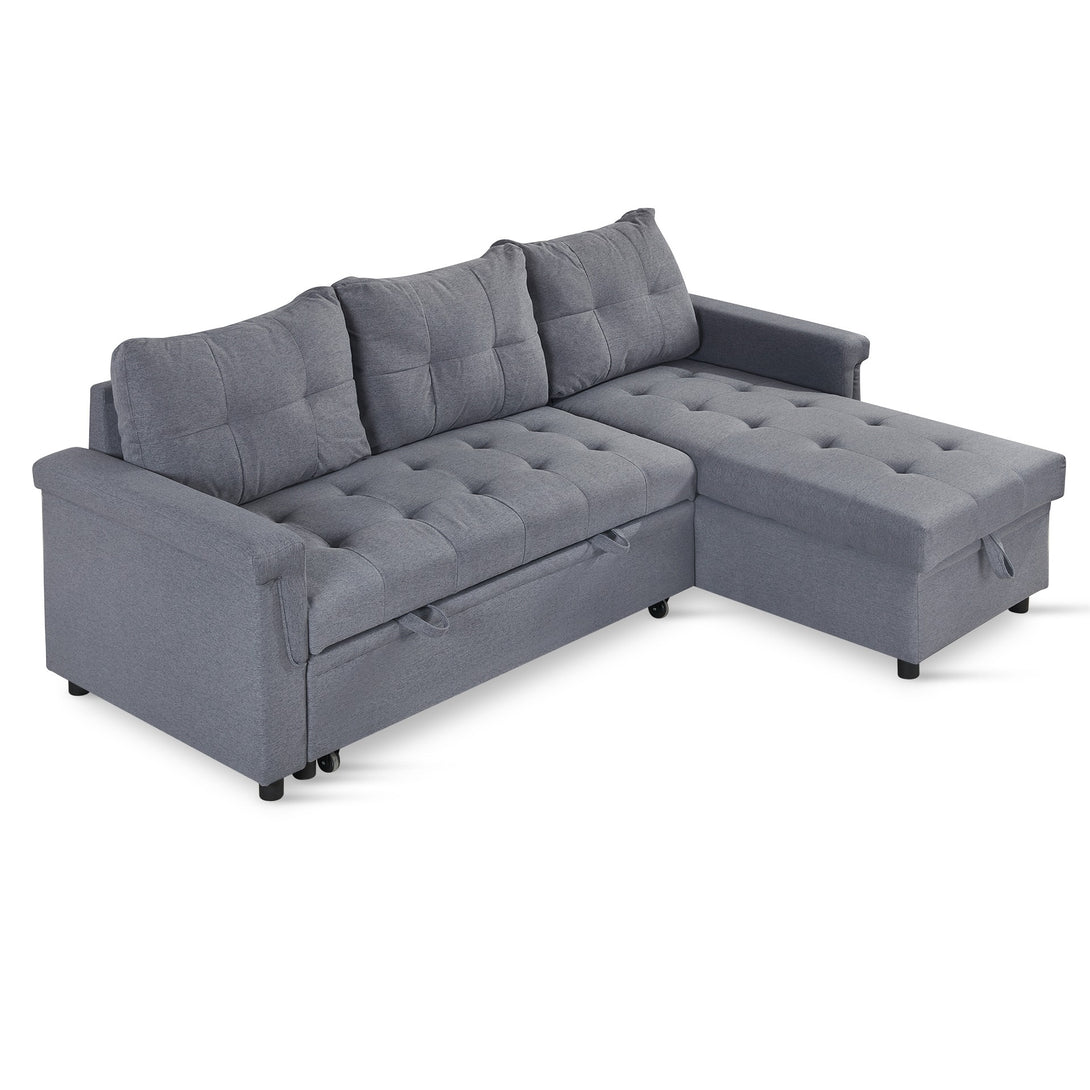Murphy 3 Seater Sofa Bed with Storage - Dark Grey