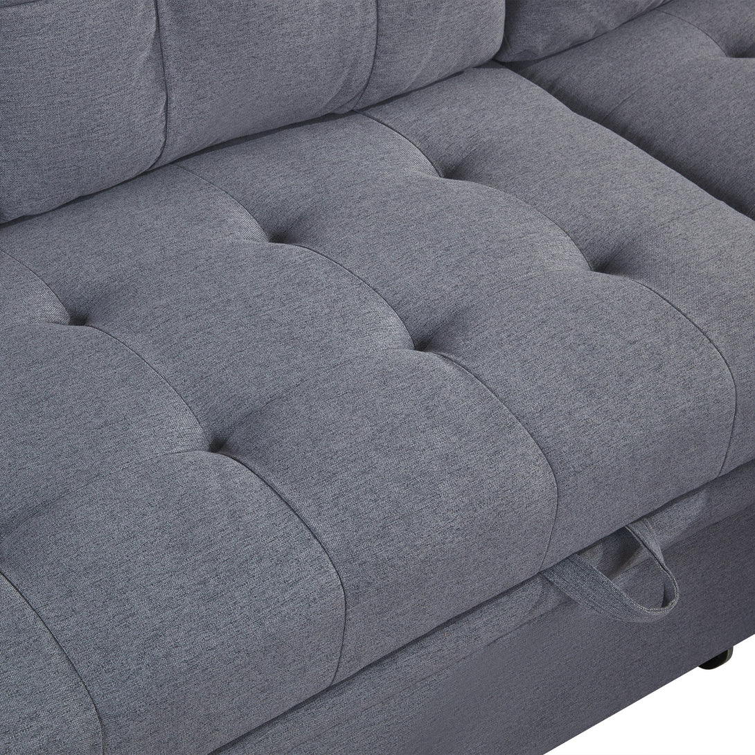 Murphy 3 Seater Sofa Bed with Storage - Dark Grey