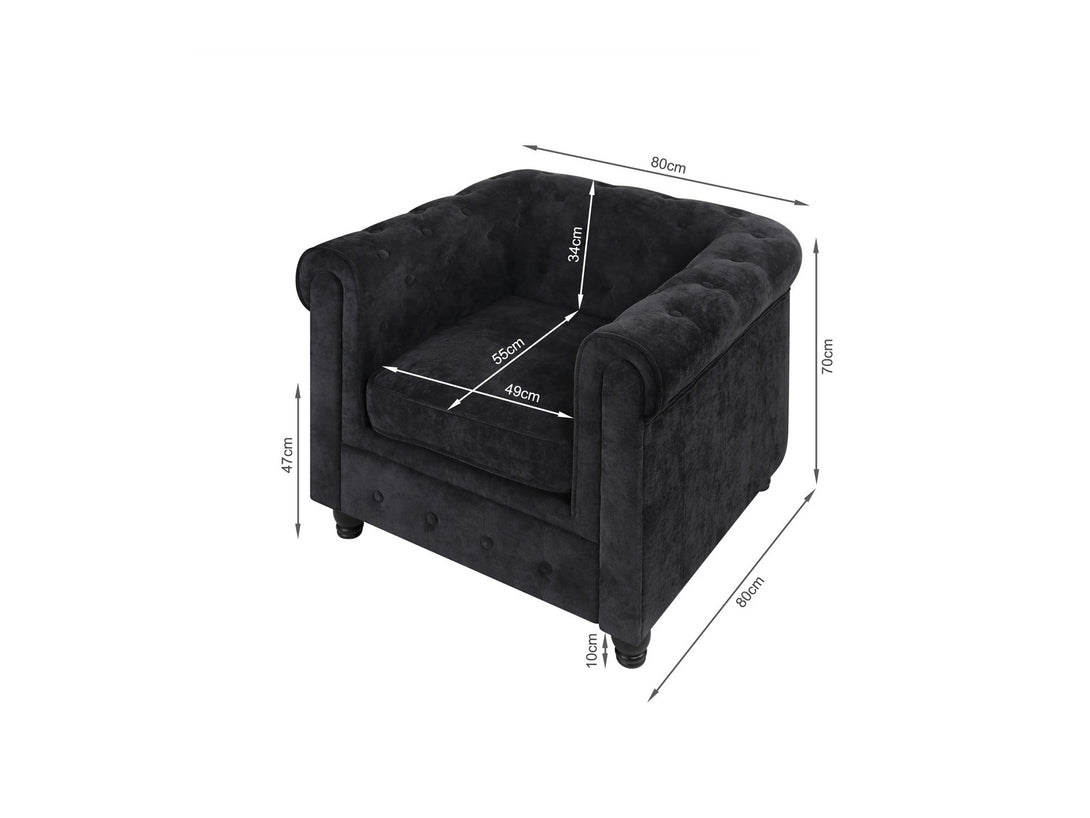 Aviana Occasional Chair - Black