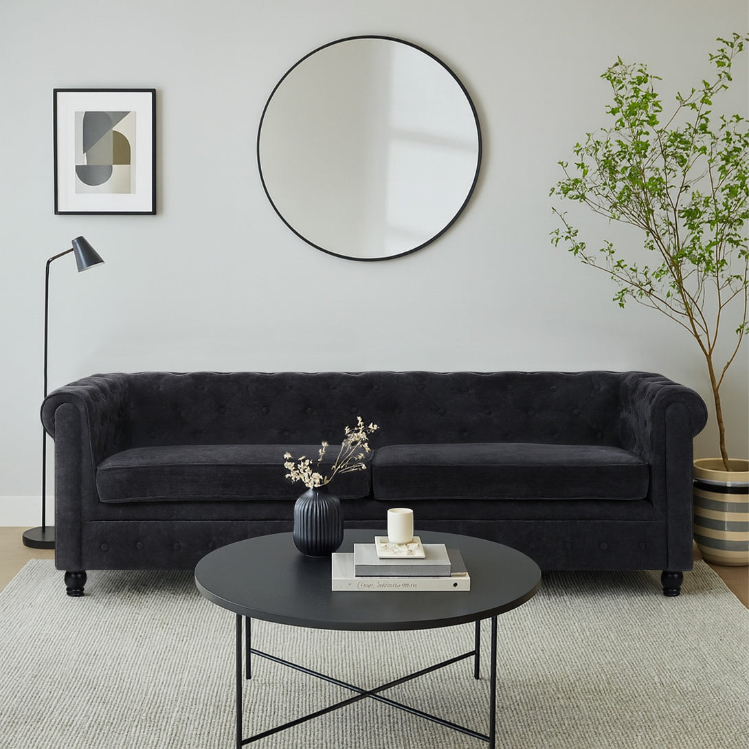 Aviana 3 Seater Sofa - Black