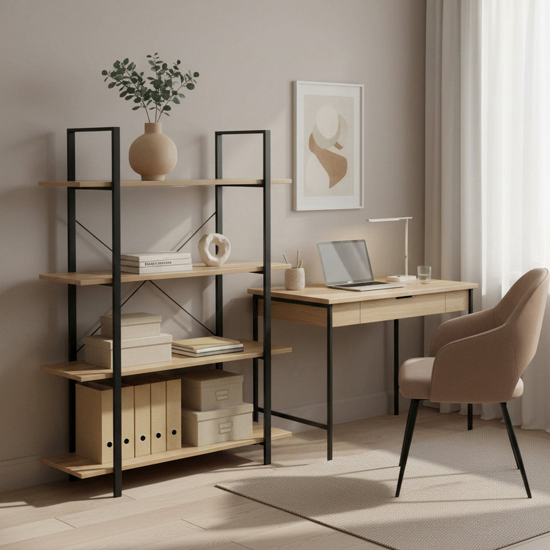 Forge 4-Tier Bookshelf - Natural