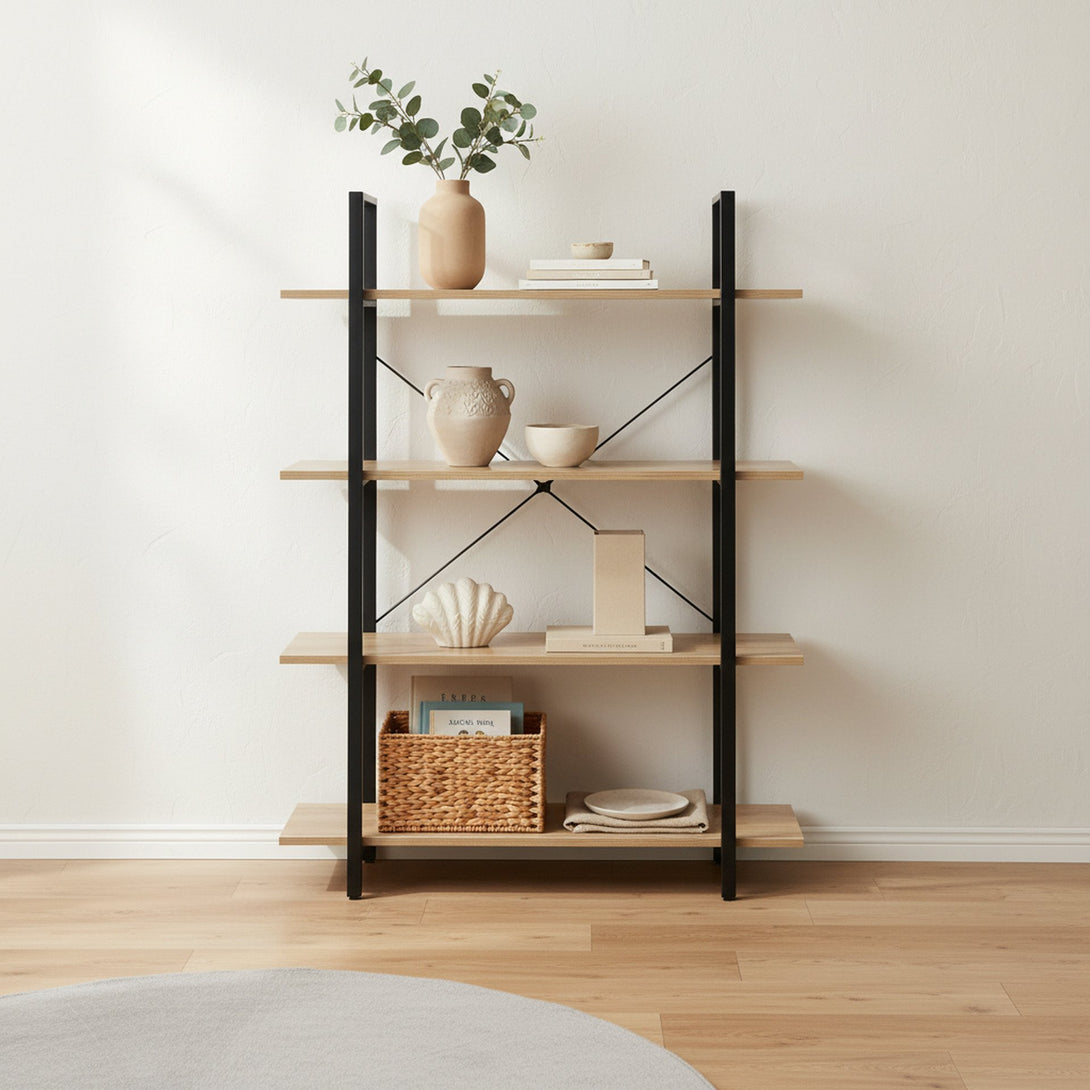 Forge 4-Tier Bookshelf - Natural