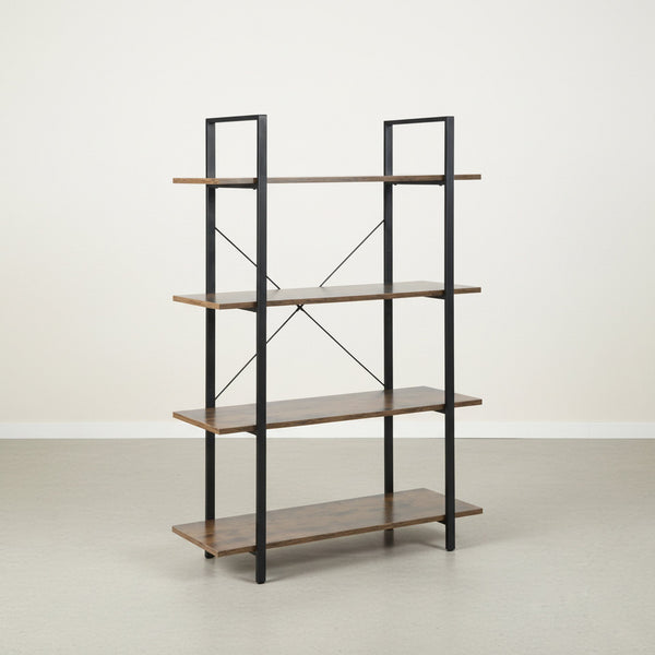 Forge 4-Tier Bookshelf - Rustic Brown