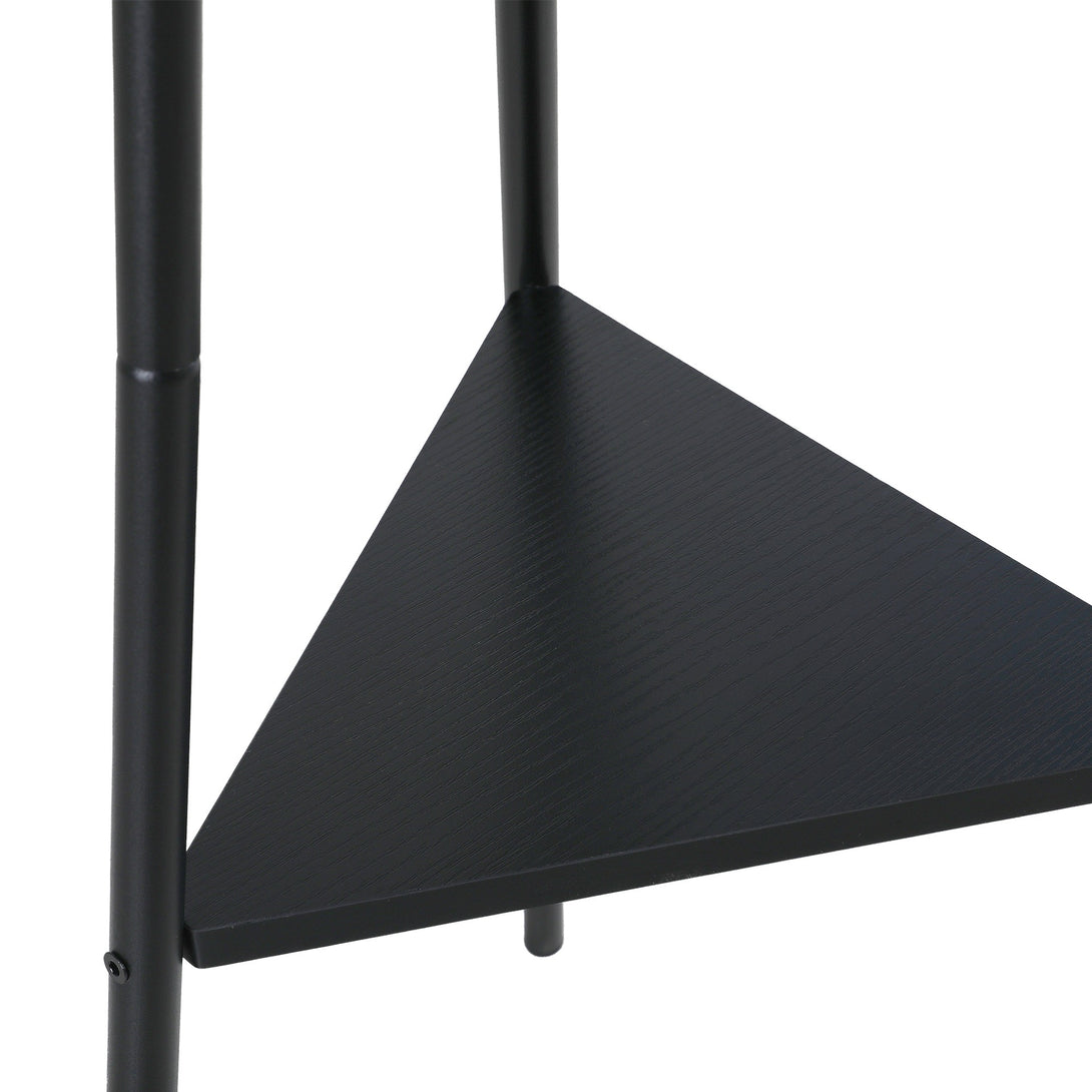 Aero Coat Rack with Storage Shelves - Black