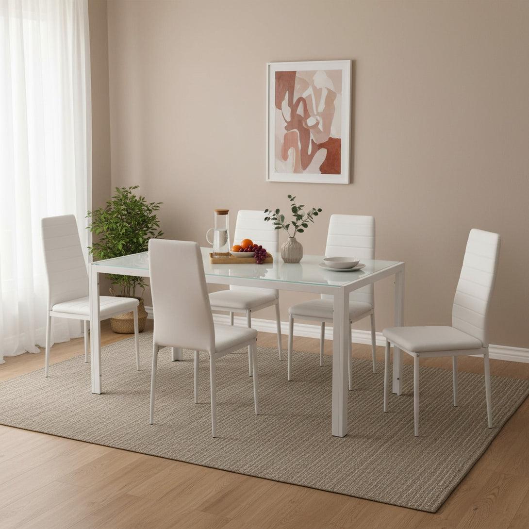 Samuel 7 Piece 1.8m Dining Set - White