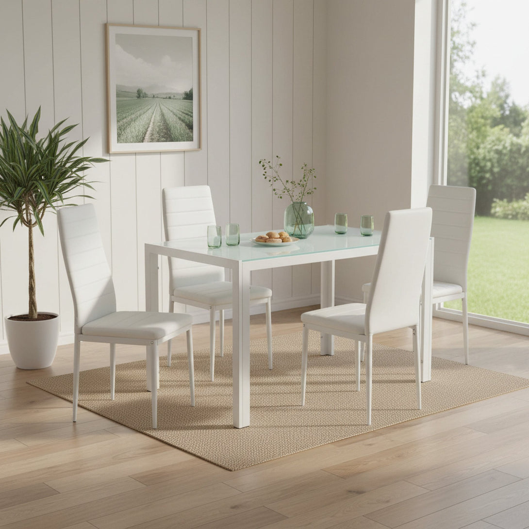 Ethan PU Leather Dining Chair - Set of 4 - White