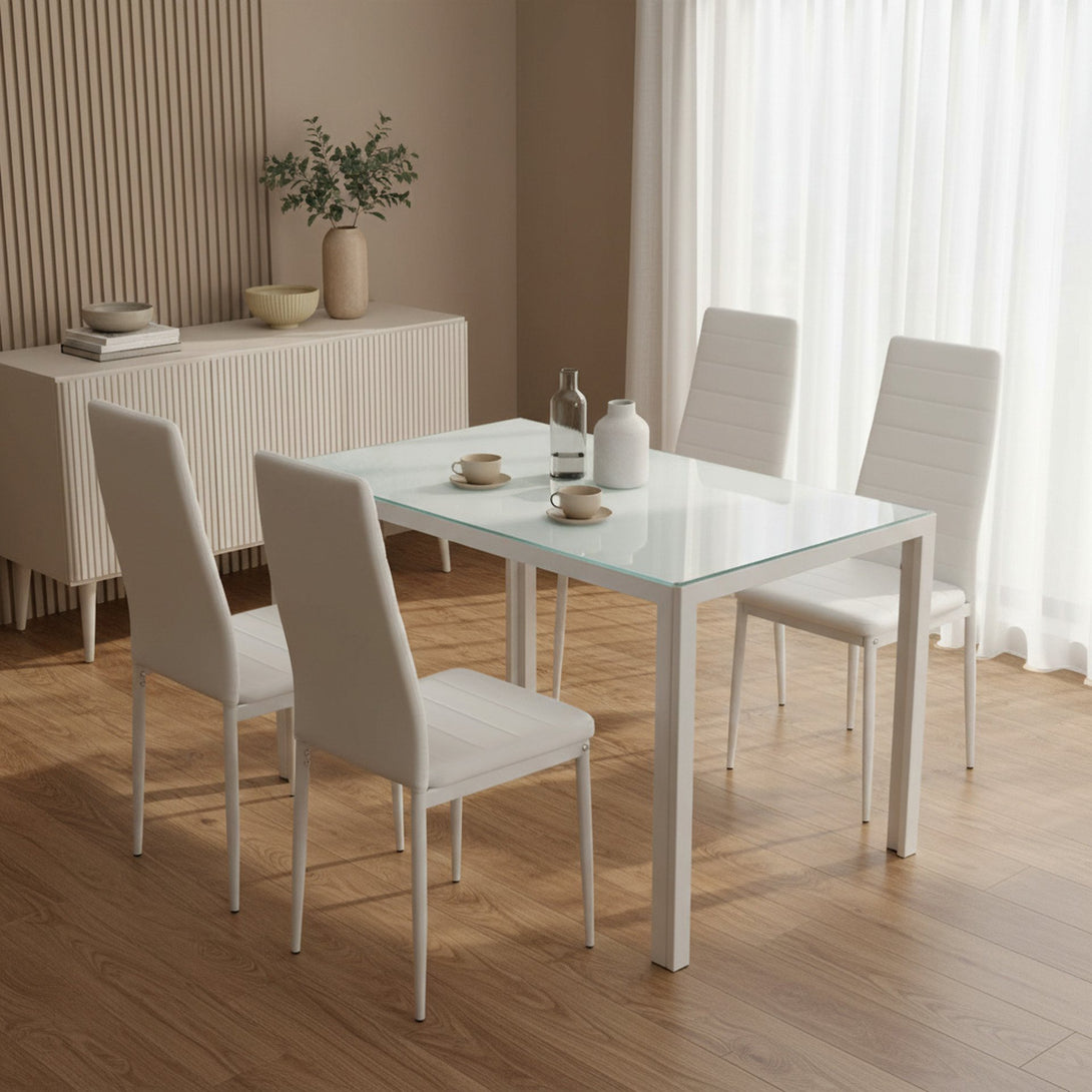 Ethan PU Leather Dining Chair - Set of 4 - White