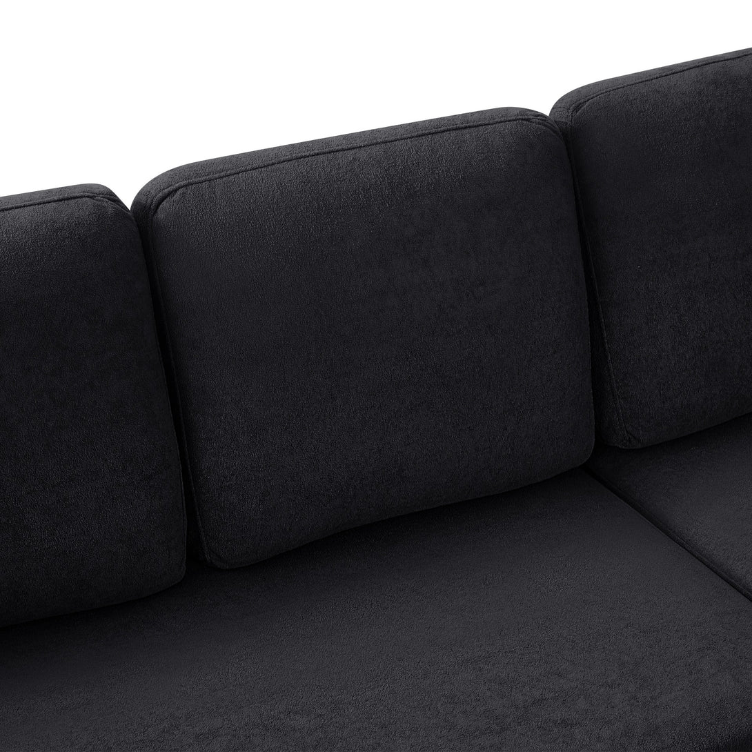Amy 3 Seater Sofa Bed with Storage - Black