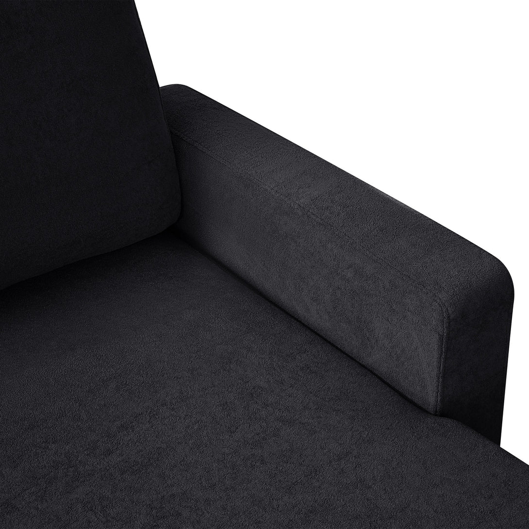 Amy 3 Seater Sofa Bed with Storage - Black