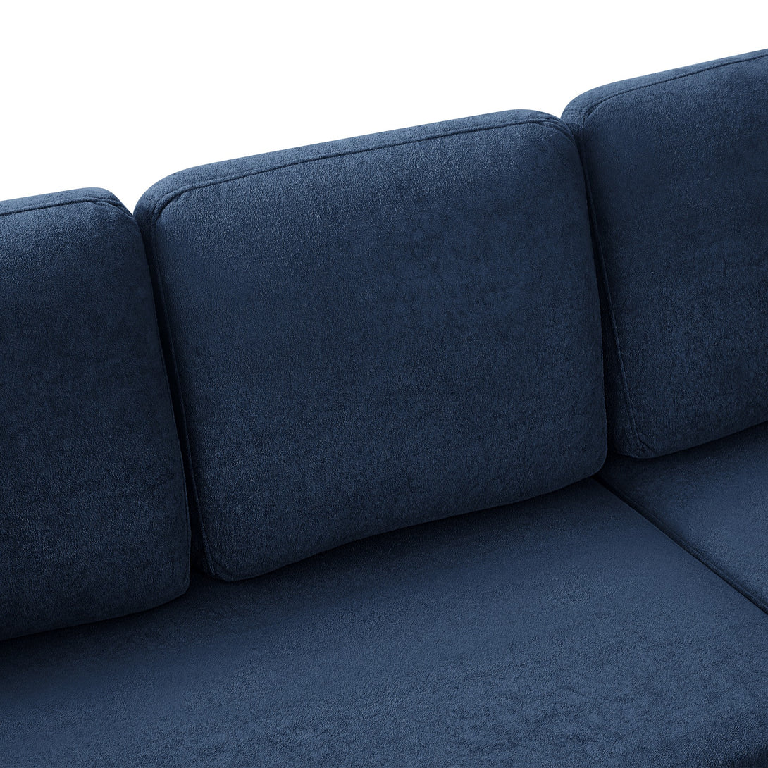 Amy 3 Seater Sofa Bed with Storage - Blue