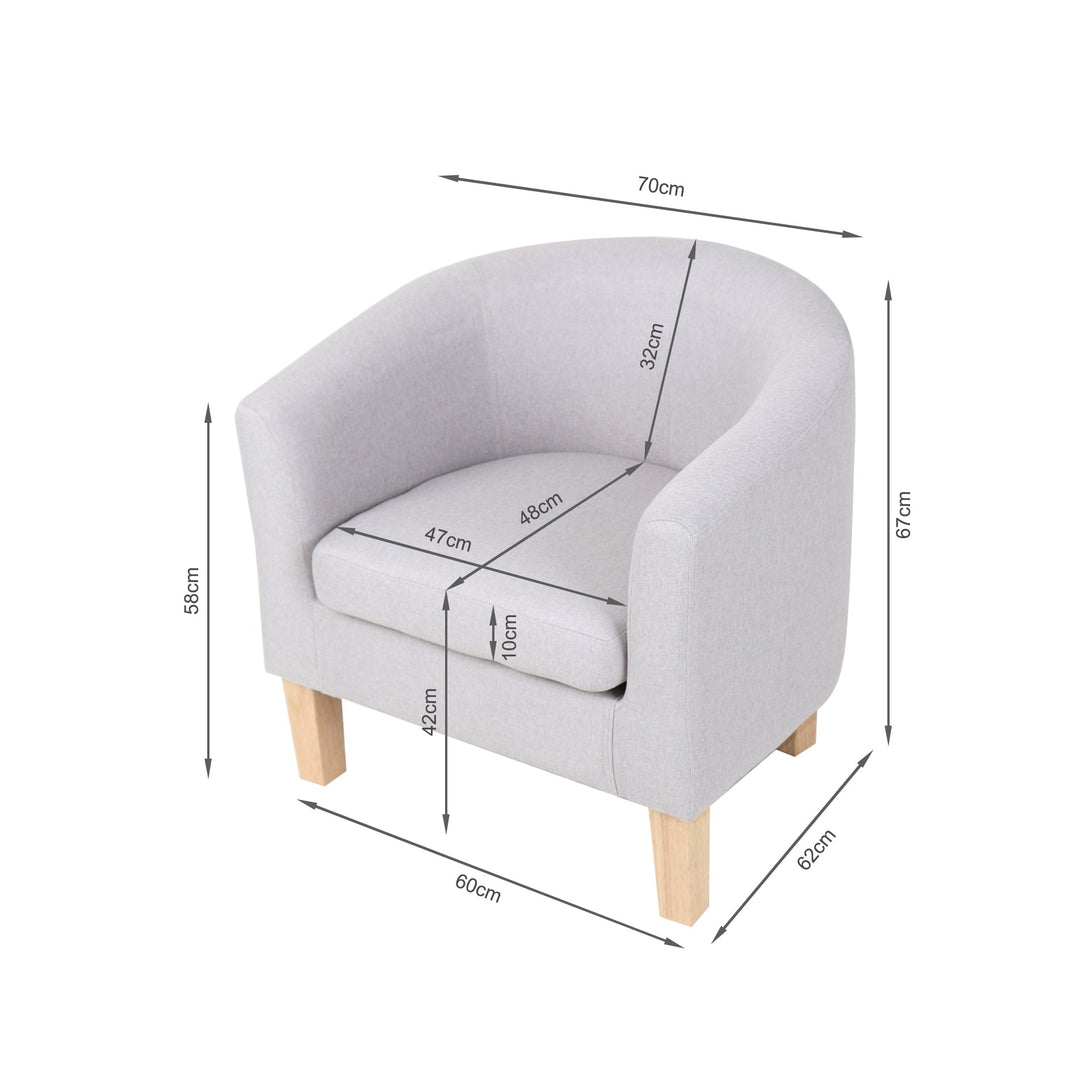 Ryan Armchair - Light Grey