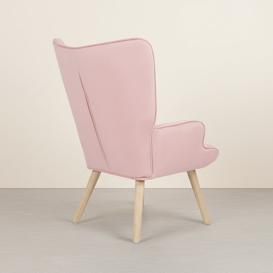 Olivia Armchair with Ottoman - Pink
