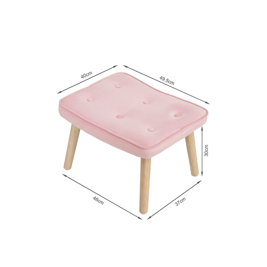 Olivia Armchair with Ottoman - Pink