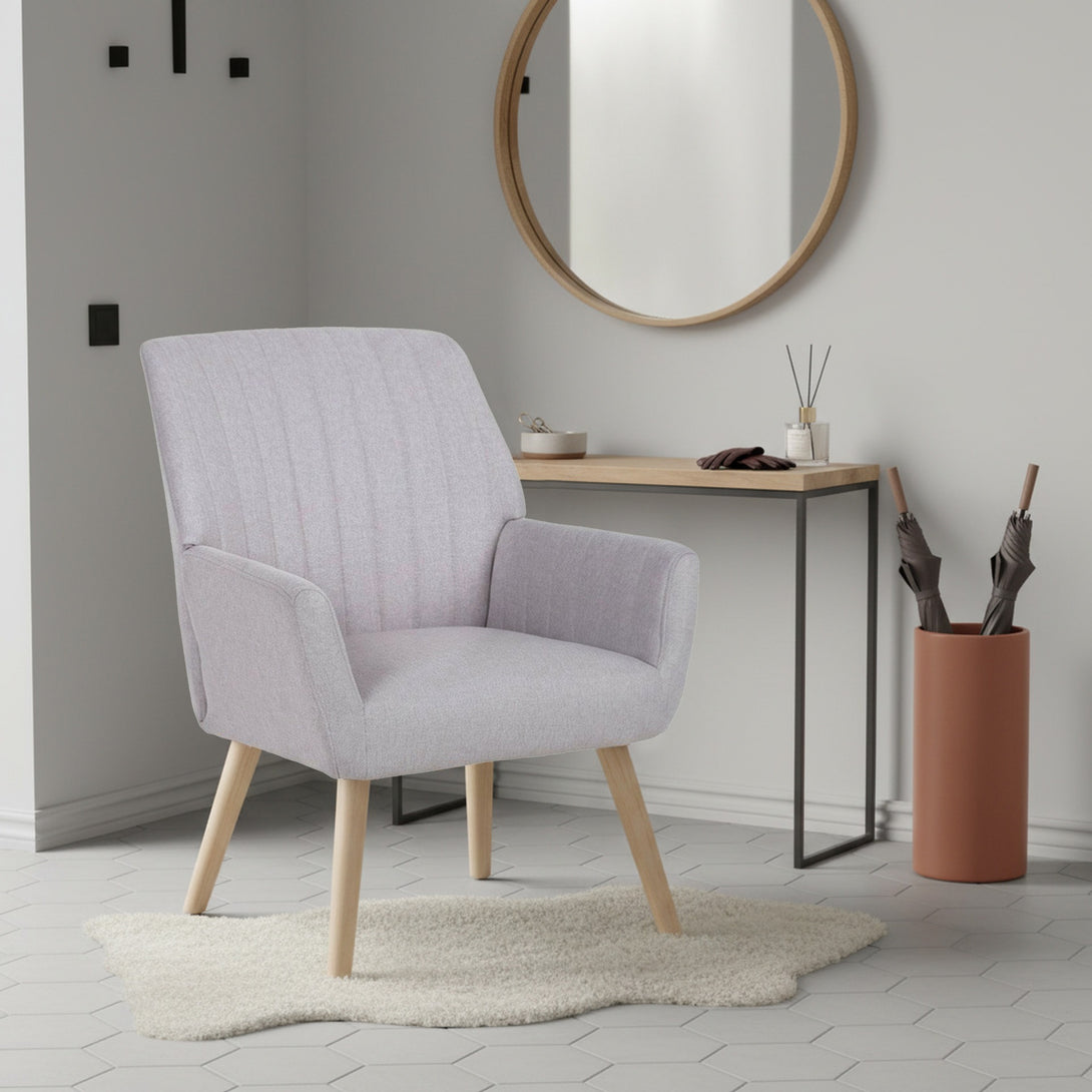 Niva Linen Armchair - Light Grey