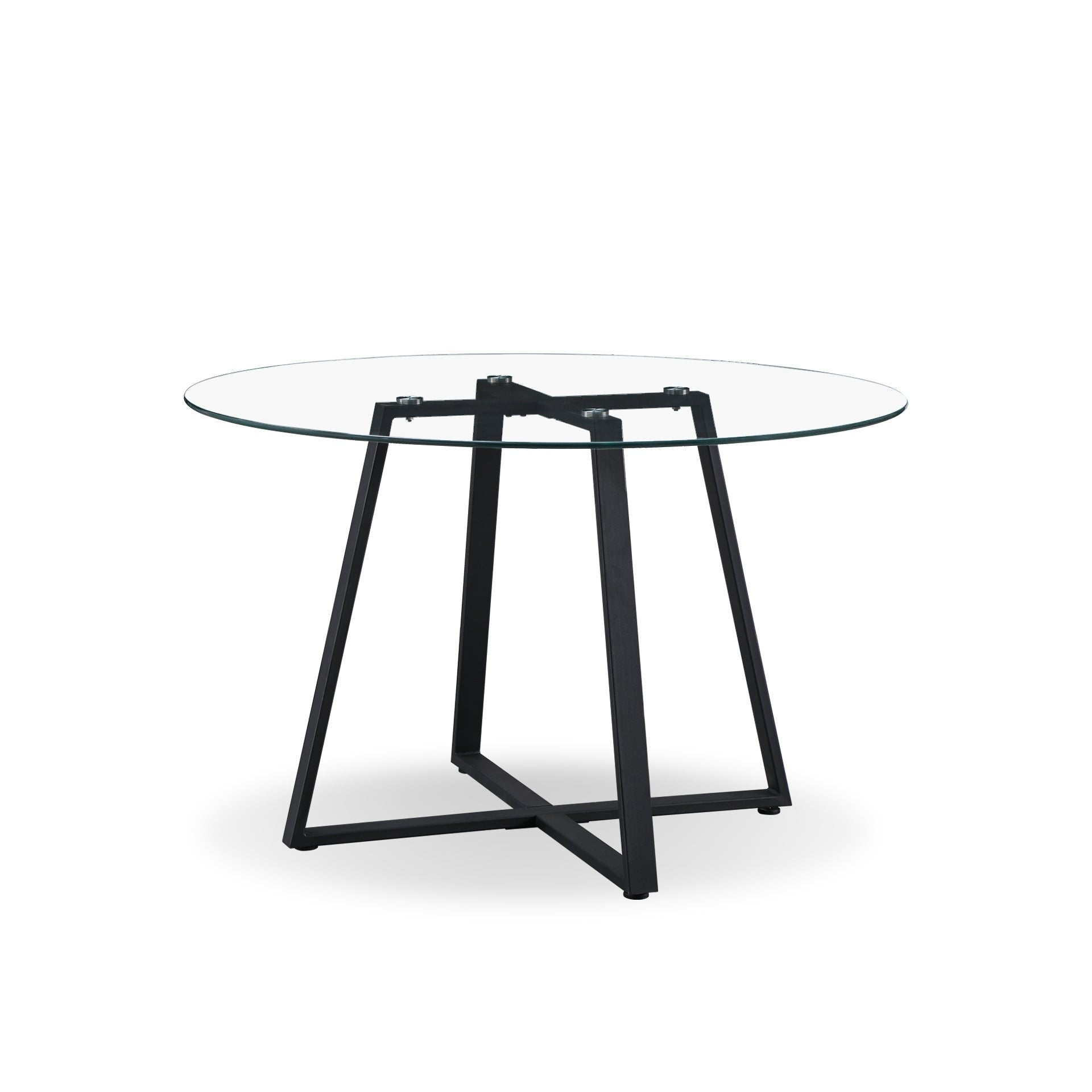 Chase Round Dining Table 120 X 75cm - Transparent + Black
