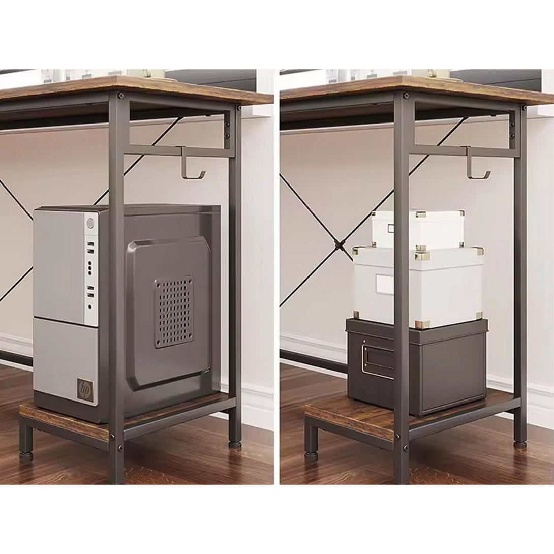 Niko Computer Corner Desk - Rustic Brown