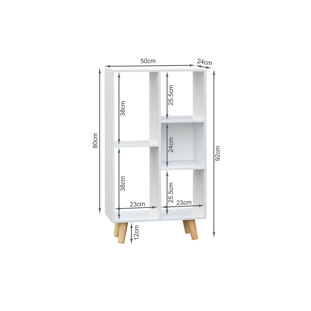 Huron Bookshelf Display Shelf Storage Unit - White