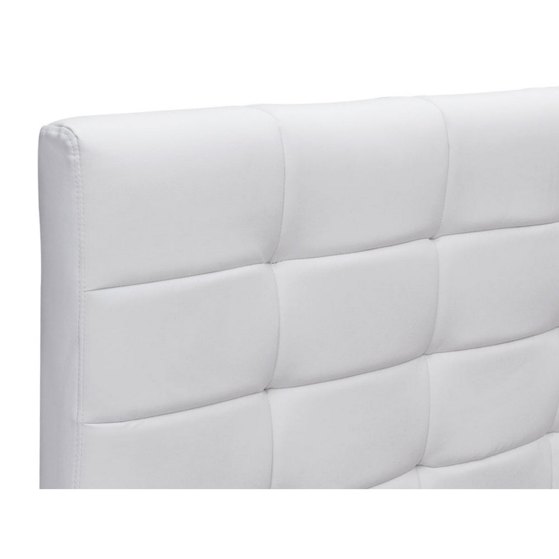 Augusta King PU Bed Frame - White