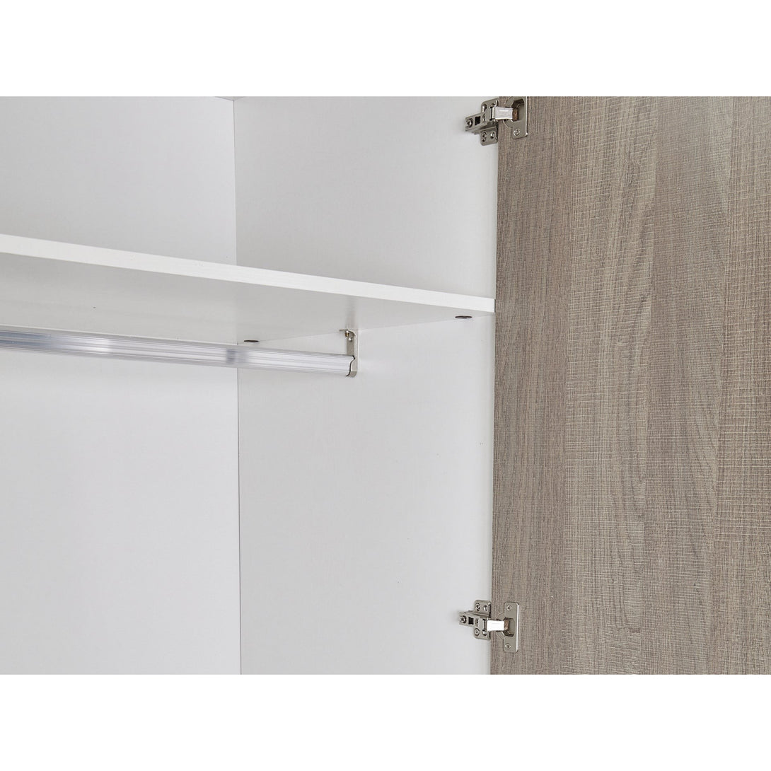 Waipoua Wooden Wardrobe - Grey Oak